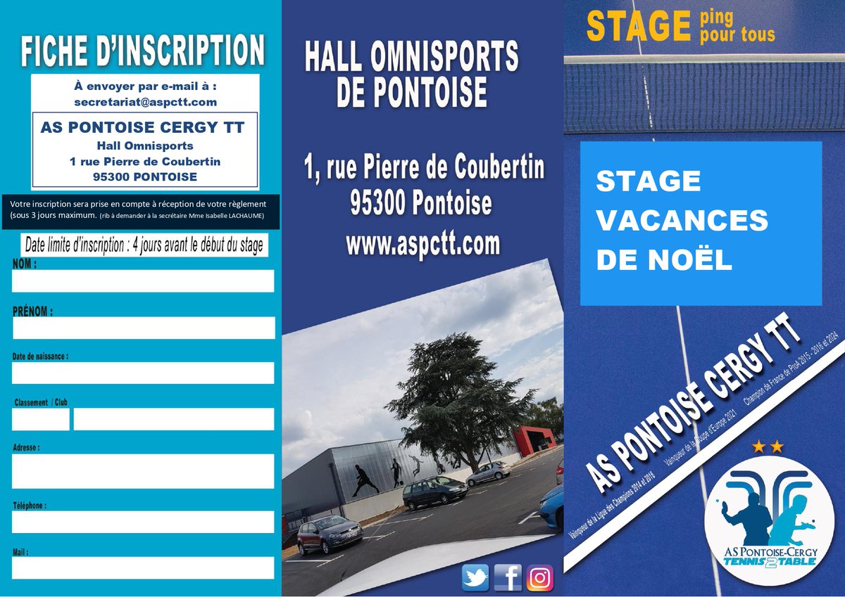 ASPCTT's tweet image. [Info club] Stage de Noël
Du 22 au 24 décembre 2025
Lire la suite :
aspctt.com/2025/12/06/sta…