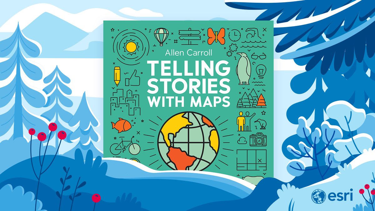 Maps can tell powerful stories. "Telling Stories with Maps" shares approaches and techniques for using maps to share a story.

Give the gift of storytelling.🗺️➡️ ow.ly/CBmK50XE8yp 

Use code HOLIDAYS2025 for 30% off Esri Press orders within the US and Canada through 12/31.