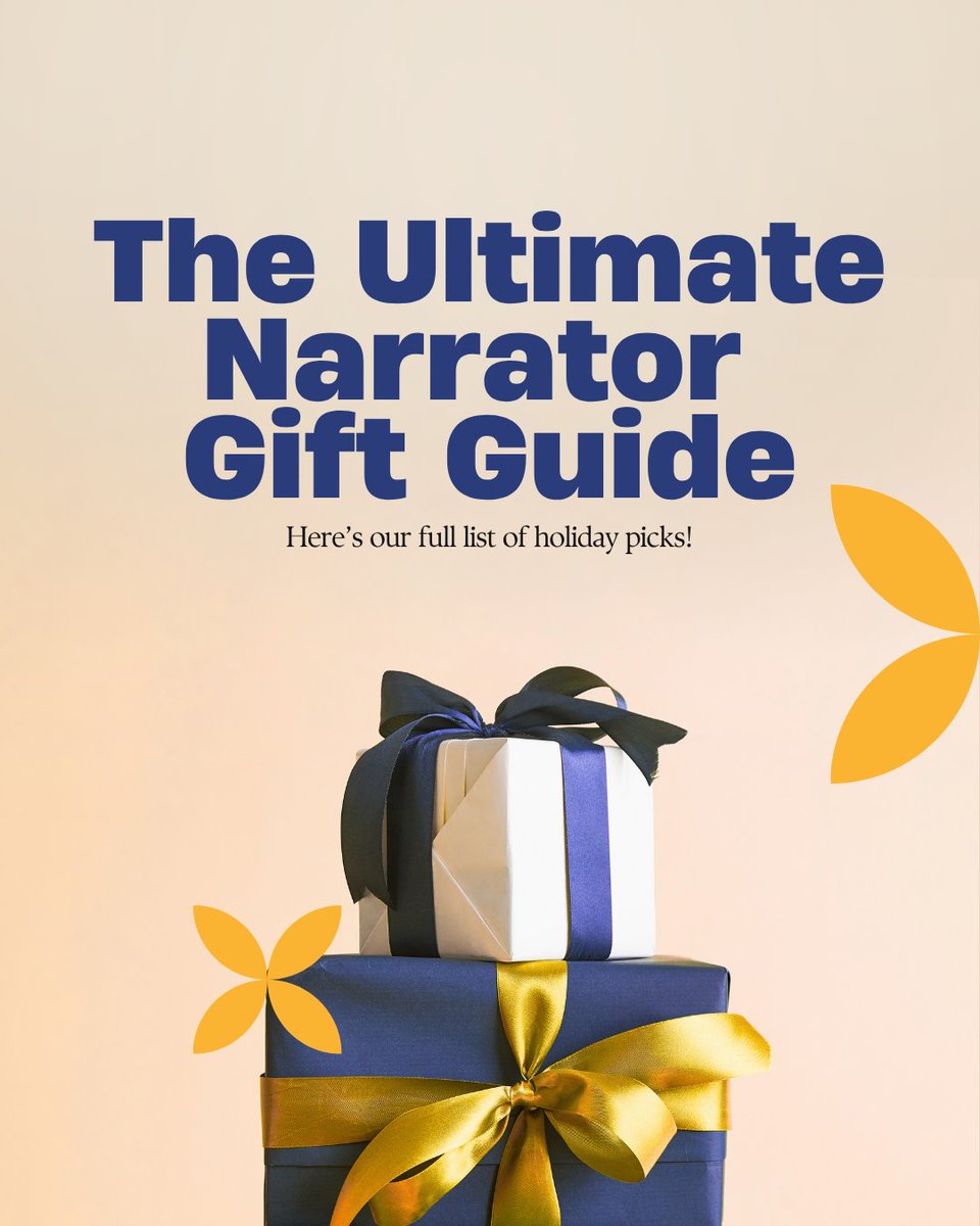 audiobooks's tweet photo. Narrator Gift Guide 2025 🎁
✨ Swipe through for narrator-approved favorites!
Because the best gifts don’t just say “thank you” — they say we hear you. 💛
#NarratorLife #AudiobookLove #GiftGuide #AudiobookCommunity #HolidayListening #VoiceArtists #NarratorGifts https://t.co/gf8Osx07ZF