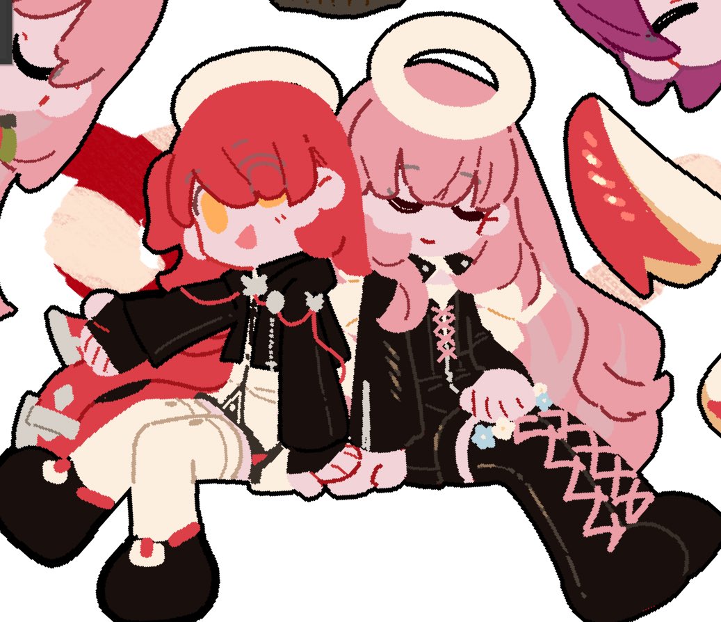 「そしてね、りんごの皮はこんーーーなに長くなるよ」