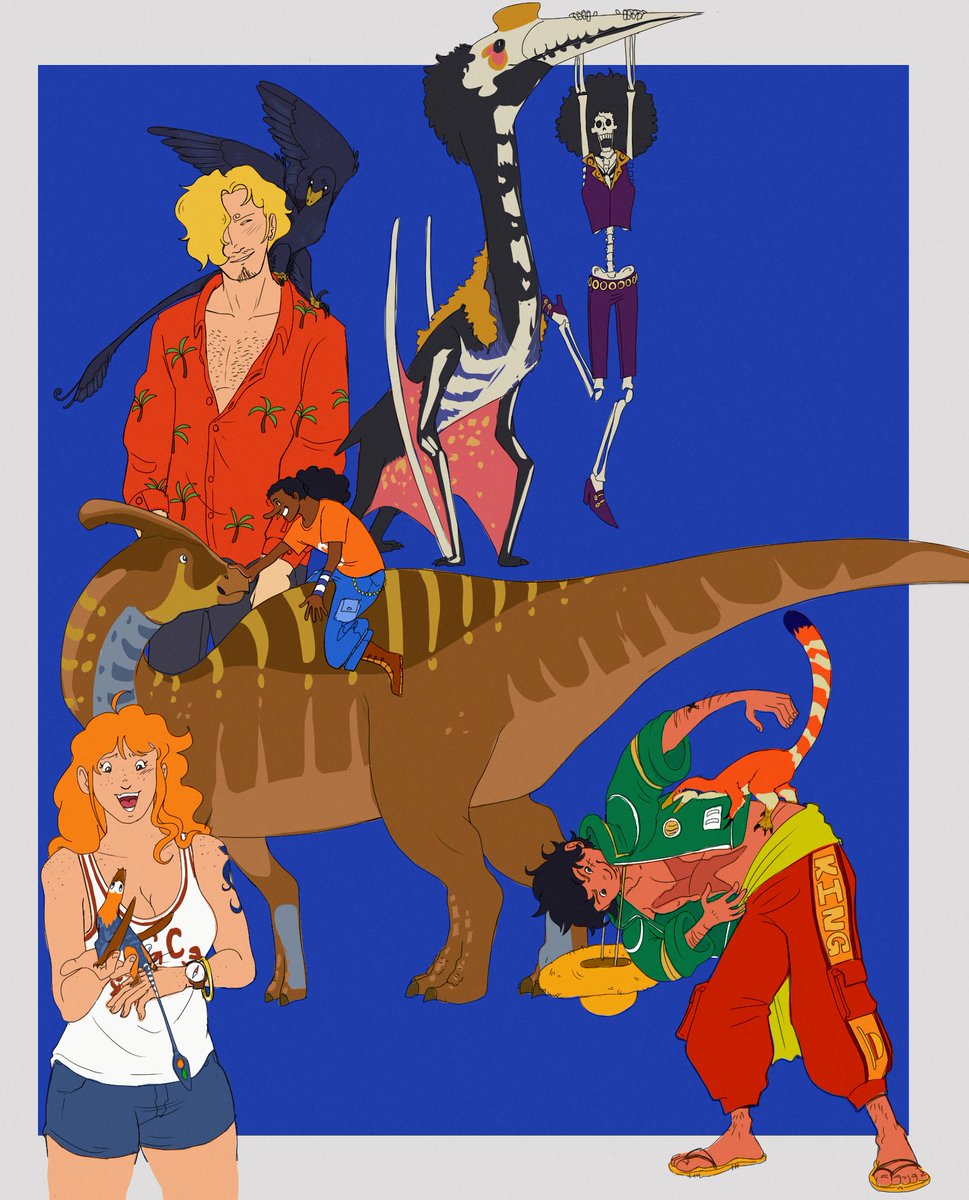 Let's all meet extinct reptiles :D #onepiece