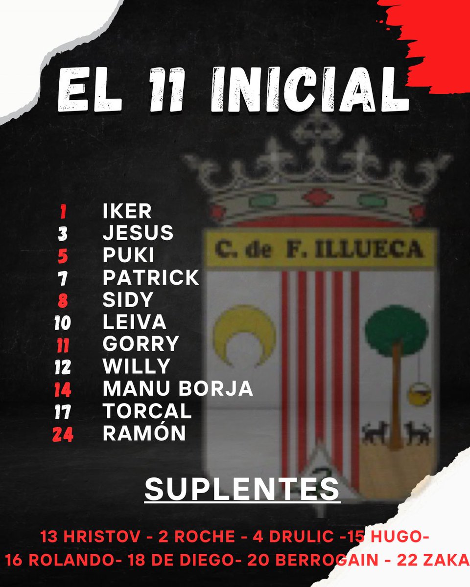 Todo listo en el #PAPALUNA para dar comienzo al partido.

🔴⚫️⚪️AÚPA ILLUECA🔴⚫️⚪️