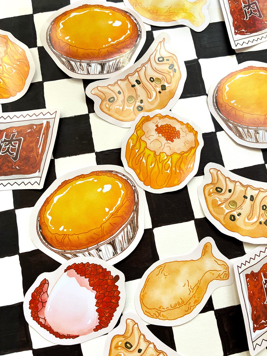 completelycathy's tweet photo. 🎁 NEW PRINTS &amp; STICKERS are up on my Online Shop!! 🌟❤️‍🔥 

If you like Let’s Go Karaoke and/or classic Hong Kong food, check out the new goodies!! 👀🥟🀄️🎤🎵🎶

US Shipping back! Thanks so much!! ❤️❤️ https://t.co/qUA9j8aD4v