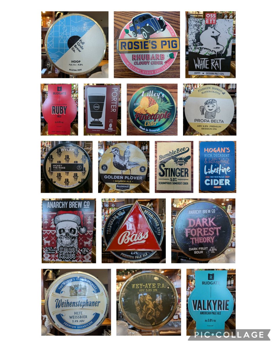 TheMarineNE33's tweet photo. OTB:-
Cask
@firebrickbrew
@AnarchyBrewCo
@rudgatebrewery
@ossettbrewery
@AllendaleBrewCo
@bassbrewery
@northridingbrew

Keg
@fullcirclebrew
@firebrickbrew
@AnarchyBrewCo
@wylambrewery
@WeihenstephanUK

Cider 
@lilleyscider
@westonsciderfan
@bumblebeecider
@hoganscider https://t.co/kW2B5pNsDr