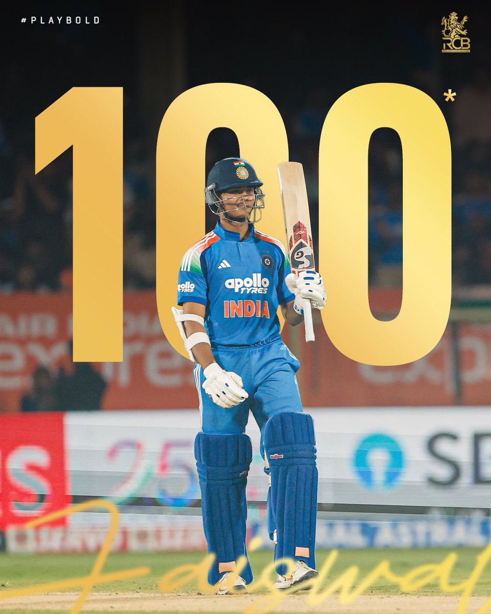 RCBTweets's tweet photo. YBJ-100 🔥

Congratulations on your maiden ODI century, Jaisu! 💪

📸: BCCI | #PlayBold #ನಮ್ಮRCB️ #INDvSA https://t.co/zbZslvi76D