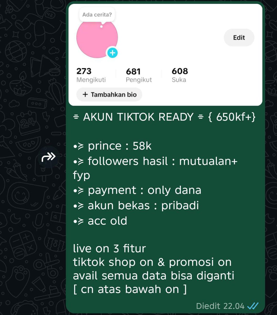 glen jual akun ig fast on wa/mention after dm tweet media