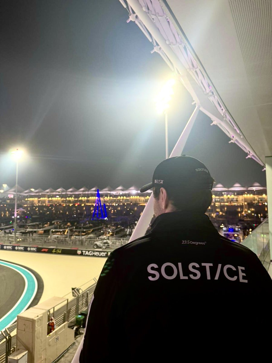 Cheering on <a href="/OllieBearman/">Ollie Bearman</a> with our close friends and partners. <a href="/solsticefi/">Solstice</a> taking over <a href="/F1/">Formula 1</a> in Abu Dhabi.
