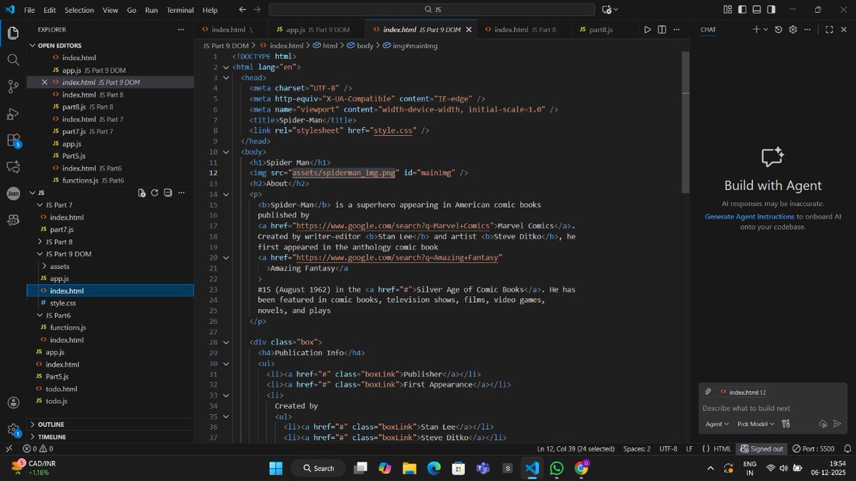 Dhruvofficials's tweet image. Day 36 of my Web Dev Journey 🚀
Started JS Part 9 – DOM today.

Covered:
• What is DOM?
• Selecting elements by ID
• Selecting elements by class

Excited to finally step into real page manipulation! 🔥
#JavaScript #DOM #WebDev #100DaysOfCode