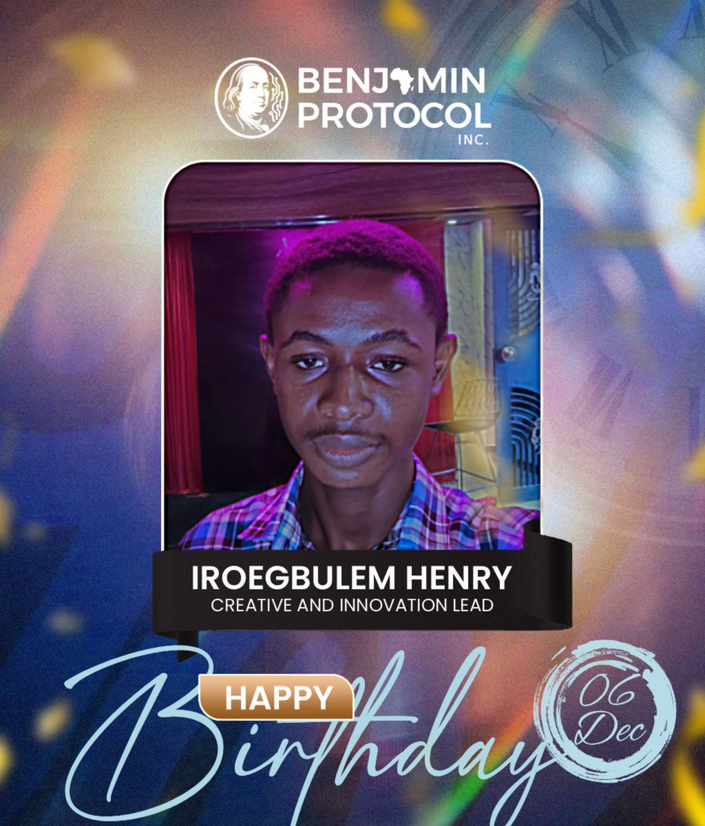 As an org., our framework is dependent on :  

1. Profit metrics 
2.people impact 
3. Prophetic legacy. 

We want to use this medium to wish our creative &amp; Innovation lead <a href="/Core_analyst/">Henry Iroegbulem</a> a happy birthday 🎁. Thank you for your endless impact and for driving innovation with us.

🍻