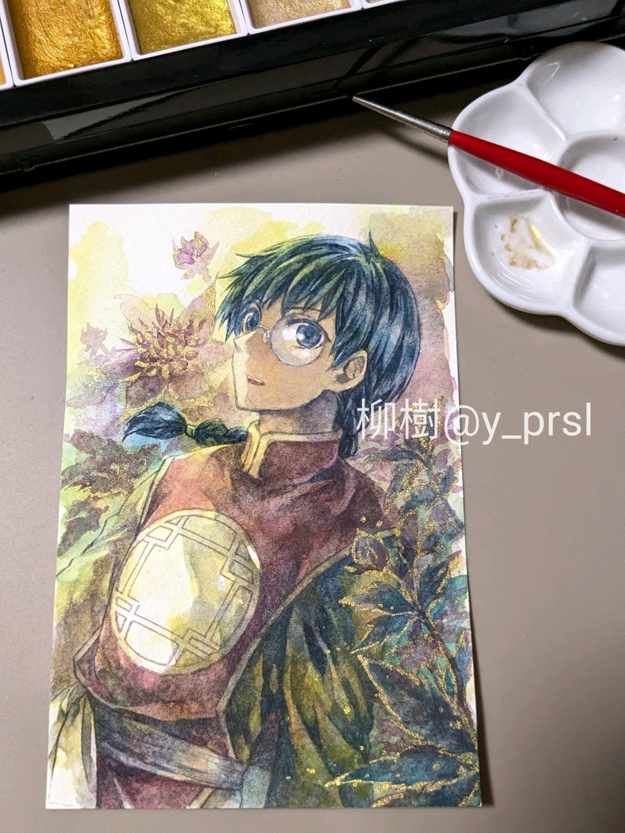 とりあえず完成ー。髪色SFC版で衣装FDR版なティニーク。 黄金色の顔彩