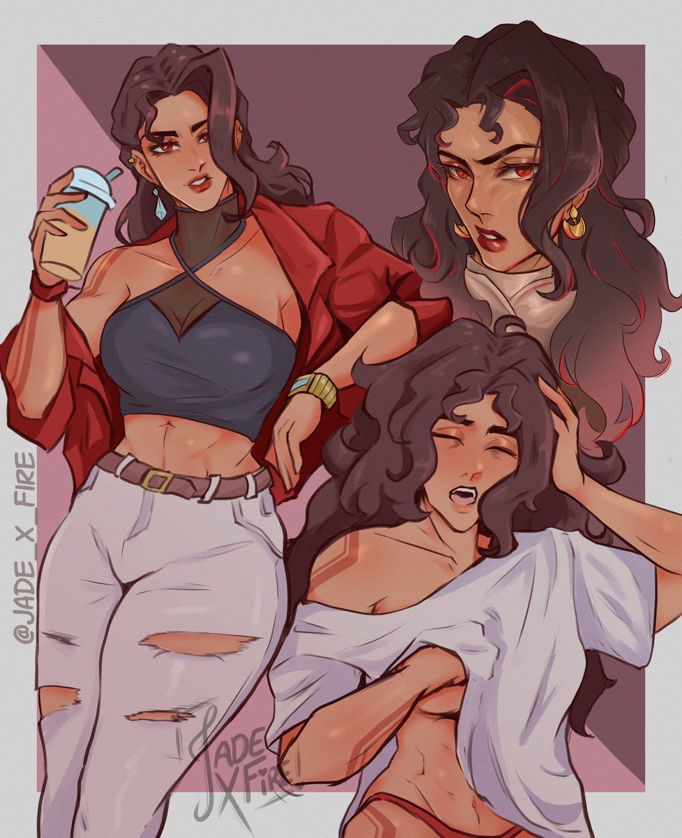 Some more casual Vendetta practice~ 🐺❤️
(I love how she would look in the morning, with that wolf mane!) 

#Overwatch2 #Overwatch2fanart #Vendetta