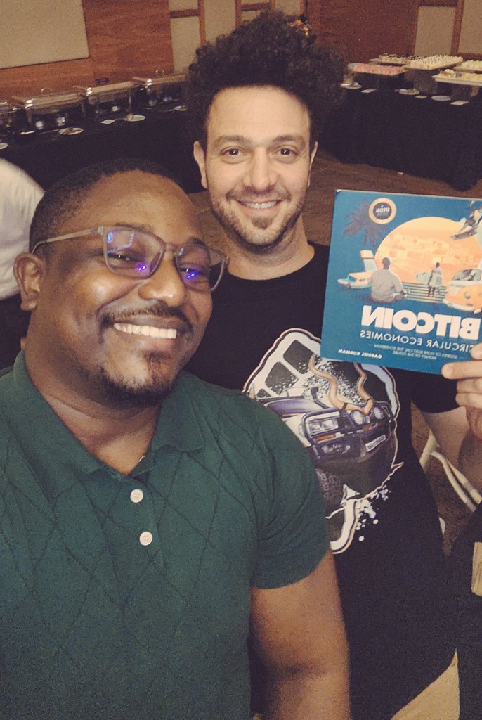 <a href="/GabrielKurman/">Gabriel Kurman</a>, thanks for this book during <a href="/AfroBitcoinOrg/">Africa ₿itcoin Conference</a> #ABC25, it will enable growth and  excellence in the <a href="/BitKwaofficial/">BitKwa || ₿⚡</a> Bitcoin Circular Economy, <a href="/abcptza/">Adopting Bitcoin Cape Town</a> <a href="/FBCEglobal/">Federation of Bitcoin Circular Economies</a> <a href="/BitcoinConfed/">Bitcoin Economy Confederation</a> <a href="/Bitcoinbeach/">Bitcoin Beach</a> <a href="/BitcoinEkasi/">Bitcoin Ekasi</a> 

#Bitcoin #bitcoincirculareconomy #Africa #Bitkwa