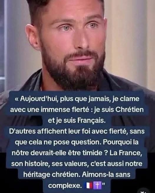 MissPeelEmma's tweet photo. Un footballer chrétien parmi tous les hares et musulmans.. ça fait du bien !!! Merci Mr GIROUD de votre position 🙏🏻🇫🇷 https://t.co/Dlj357BQaO