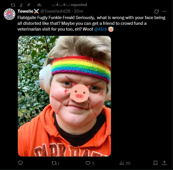 4WickCandle's tweet photo. Sorry, @keldoge , but now the STOOPIDS think you are me 😩
#BricksInTheChat
#CantFixStoopid https://t.co/tSfUcBi14s