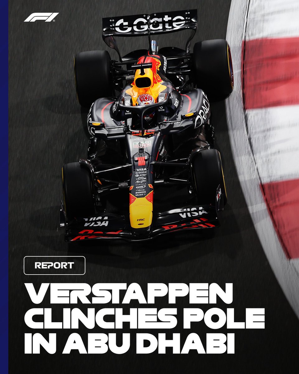 F1's tweet photo. Verstappen beats Norris and Piastri to pole for the title decider 

👉 https://t.co/1kqx40wiTp

#F1 #AbuDhabiGP https://t.co/zi05BtSeVD