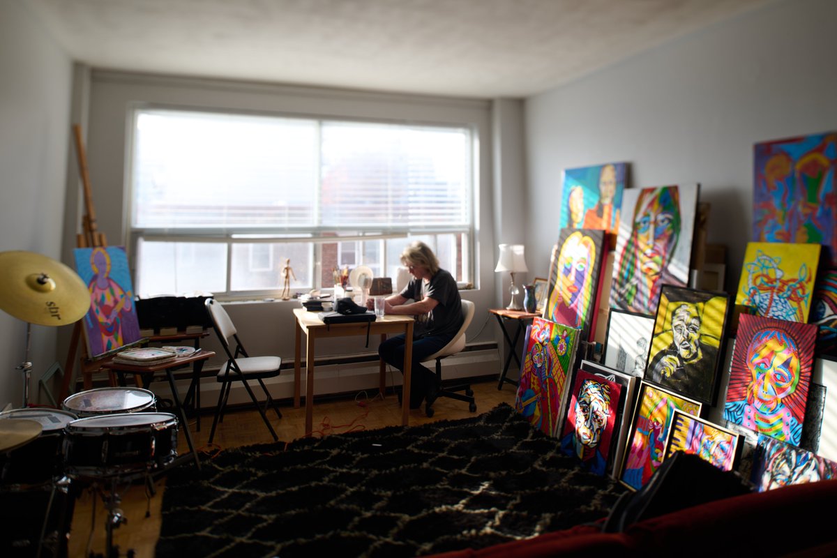 AdvCakStudios's tweet photo. David Cation is a local celebrity in the city of Ottawa, Ontario. He created all these works of art as well as some of the furniture and wall decor at the Atomic Rooster. https://t.co/bnUeaUKFQs