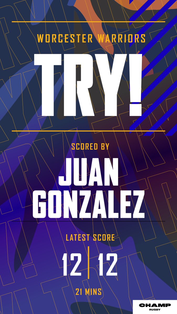 WorcsWarriors's tweet photo. 21' TRYYYYYYYYY WARRIORS!

Magic from Will Reed to sail through a gap in the Pirates defence before sending in Juan for his first Warriors try!

Reedy converts. 12-12

#COYW #WeBuildTogether https://t.co/2mQq3DSW4z
