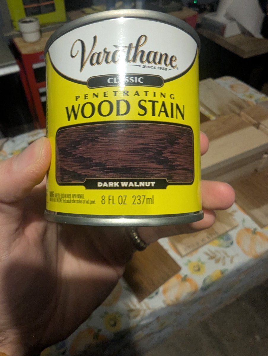 Table Update:

We ordered our table legs and picked a stain.

We decided to order pre-made legs because I don't have a router or lathe to make anything fancy.

We ordered the wood from a local mill, all hickory.

Next step is designing the frame because I want the legs to be