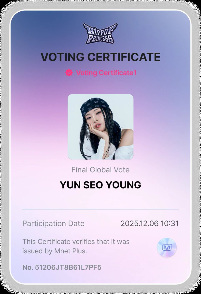 BelllieveWav's tweet photo. #HIPPOPPrincess #FinalGlobalVote #MnetPlus https://t.co/Z16yUsF4Ce