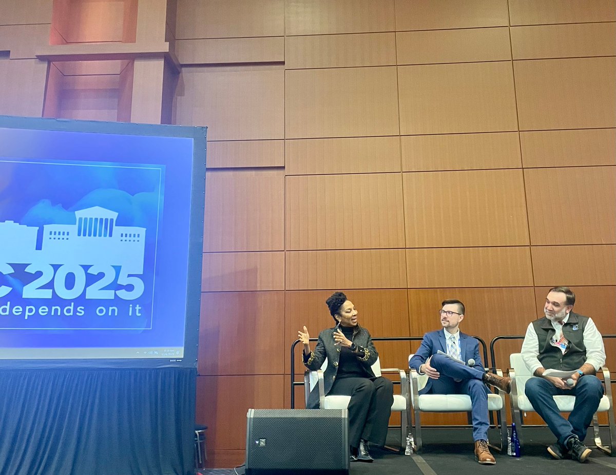 NCSSNetwork's tweet photo. “...what’s divisive is not history. What’s divisive is denial about history.” We're so thankful for Kimberlé Crenshaw being here to speak on intersectional justice &amp; her vision for a more inclusive, equitable educational system! #NCSS2025 https://t.co/zAv2pv8mMp