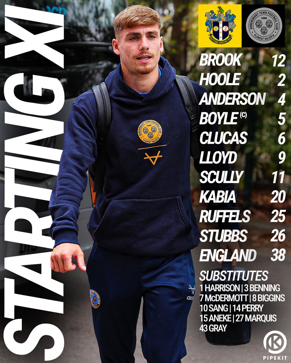 Our team to face Sutton 💪