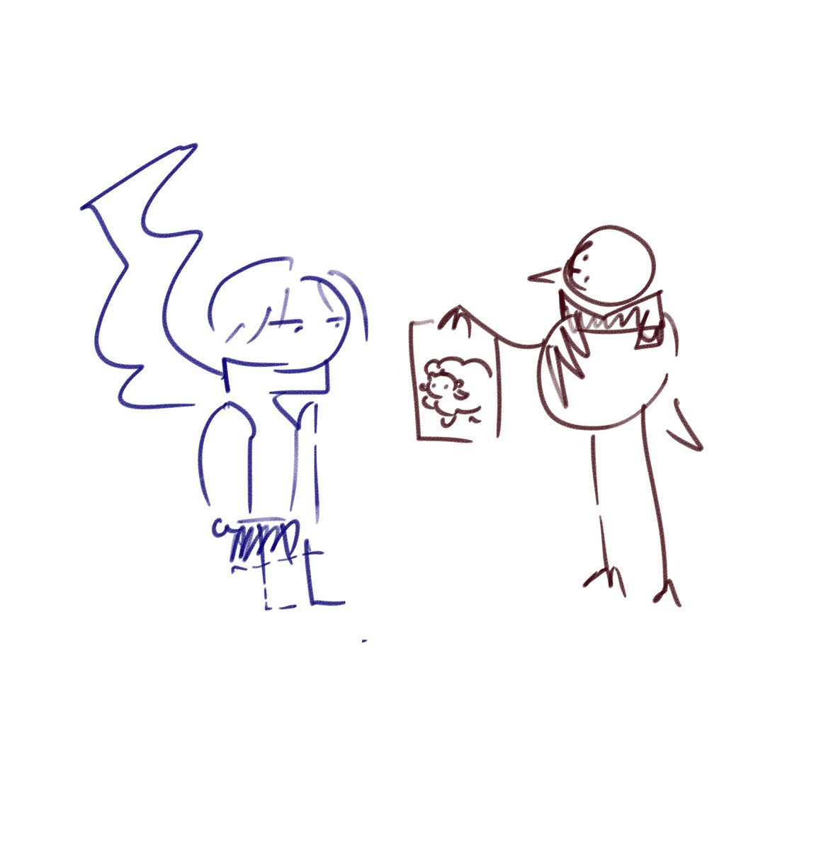 i drew both him and the sheep from memory