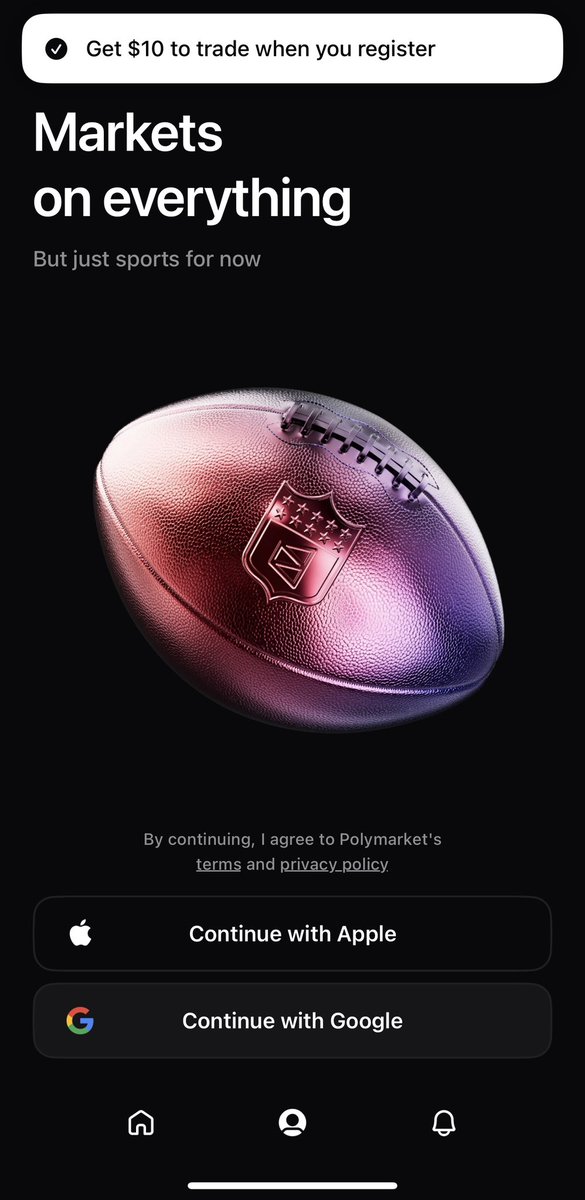 cartelfather's tweet image. Just got the @Polymarket mobile app invite code

It gives +10$ trading balance after registration which is actually not bad

Follow, comment and RT and I’ll dm you with it 🫰