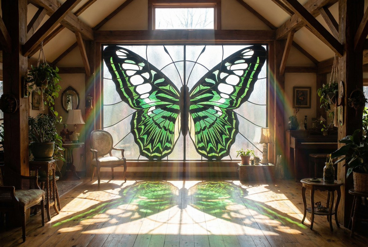 Butterfly window render
