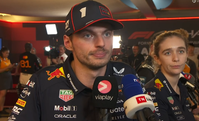 SCUDERIAFEMBOY's tweet photo. ''turn 1 tomorrow with those two (mclarens) behind.''

max: ''they better watch out, i have nothing to lose so we're giving it our all. if we need to defend, we'll defend and if we need to attack we'll attack.'' https://t.co/d5wx8rMStz