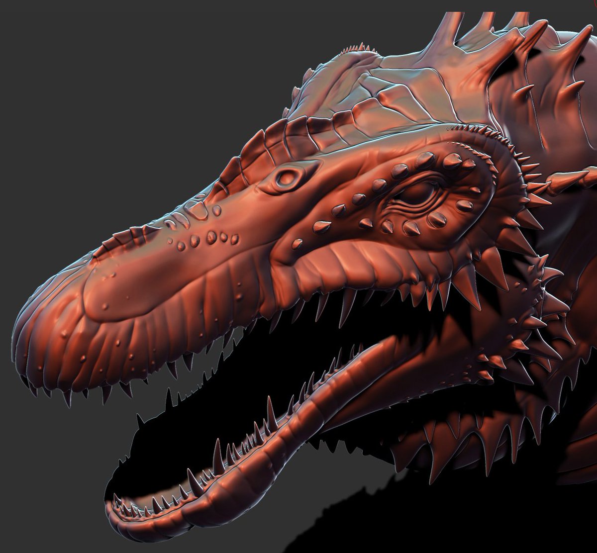 SkadoinkNoodle's tweet image. Ark sculpt BEGINS! Sachicasaurus for TaronCapala's Twilight Abyss #SurviveTheArk #arkmodding #UnrealEngine #Sculpting #Zbrush #dinosaur #ARKSurvivalAscended