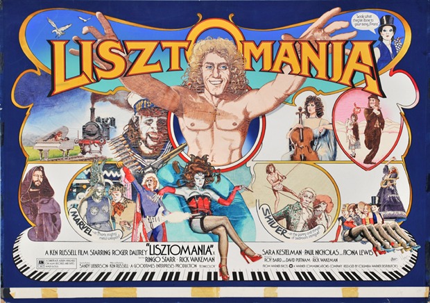 Today at 1:00pm EST - Lisztomania (1975)
Composer and pianist Franz Liszt (Roger Daltrey) attempts to overcome his hedonistic life-style while repeatedly being drawn back into it by the many women in his life and fellow composer Richard Wagner (Paul Nicholas). 
Director: Ken