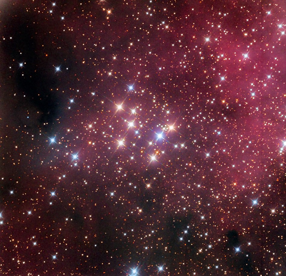 M29 (NGC 6913) is a small, faint, beautiful open cluster located about 4,000 light years from Earth in Cygnus the Swan. Residing in a rich, crowded region of our Galaxy, the cluster contains about 50 stars and has a diameter of around 11 light years. 📷 Adam Block #M29 #NGC6913