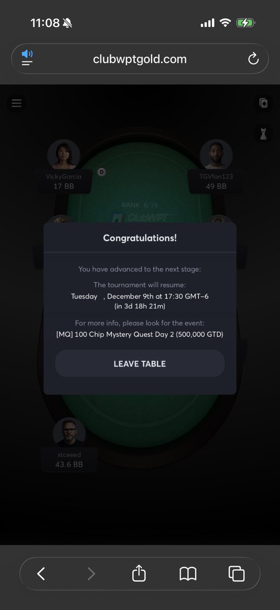 xtceeed's tweet image. See you Tuesday @ClubWPTGold