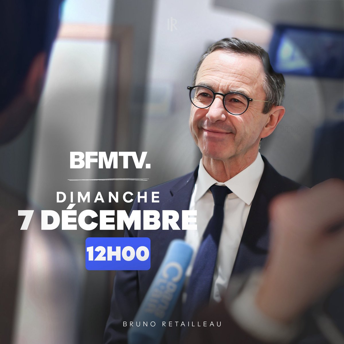 .<a href="/BrunoRetailleau/">Bruno Retailleau</a> sera demain l’invité de <a href="/GuillaumeDaret/">Guillaume Daret</a> dans BFM Politique à partir de midi.