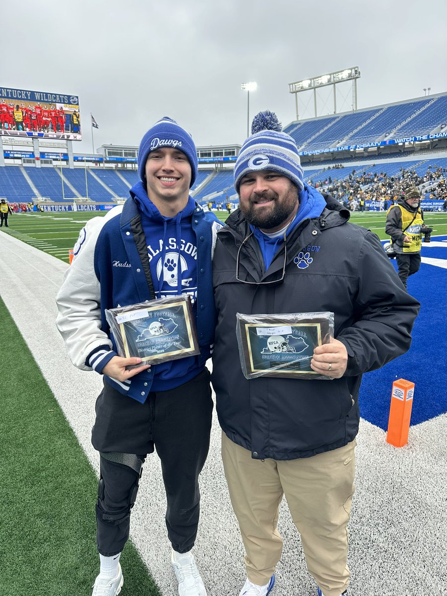Hudson Gumm was recognized for District Player of the Year and Coach Arnett was recognized for an undefeated Regular Season at the 3A State Championship Game 

#GoDawgs