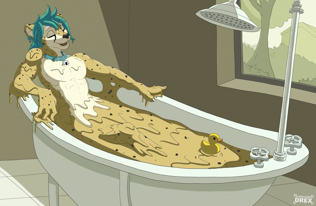 Gooey boy gets slimier in the tub.

Completed YCH for aft595 (FA)! (Message me if ya want one, $80 each.)