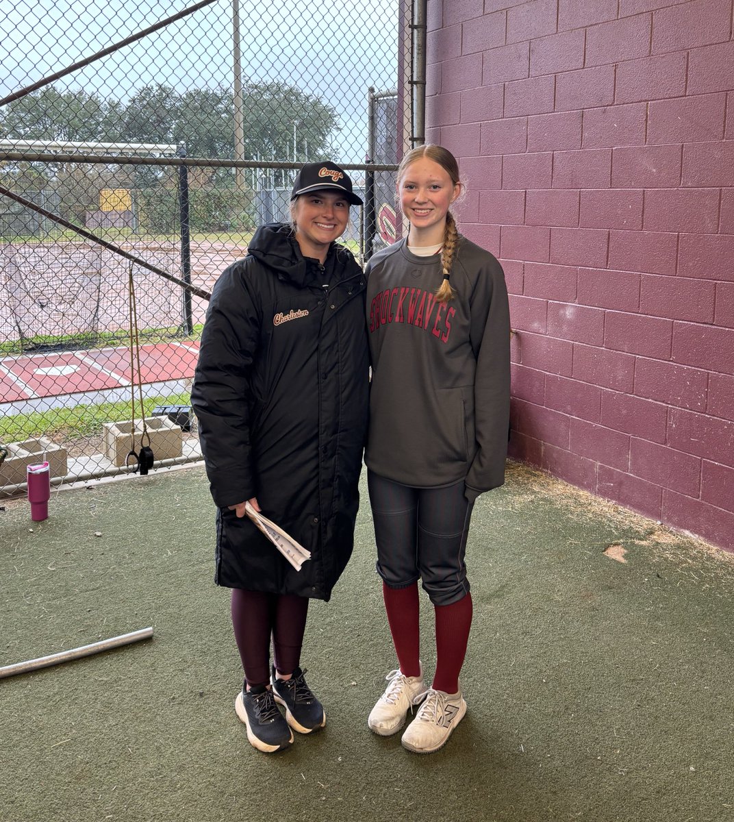 I had a great time at the College of Charleston camp today! Had to power through the rain but still got some good work in and received some good feedback! Thank you to all the coaches and players who helped out! 

<a href="/CofCSoftball/">Charleston Softball</a> <a href="/MaggieMrowka/">Maggie Mrowka</a> <a href="/coachcrawford4/">Charli Crawford</a>