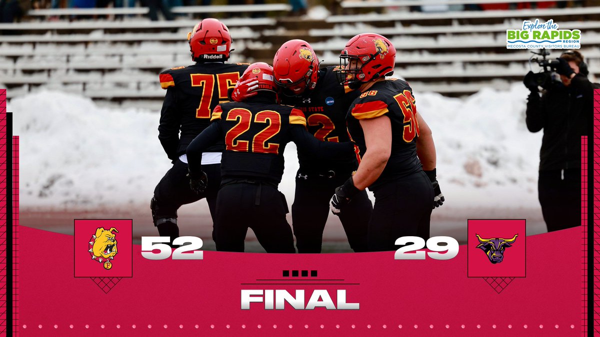 FerrisFootball's tweet image. Dawgs win! We're headed to the National Semifinals!!