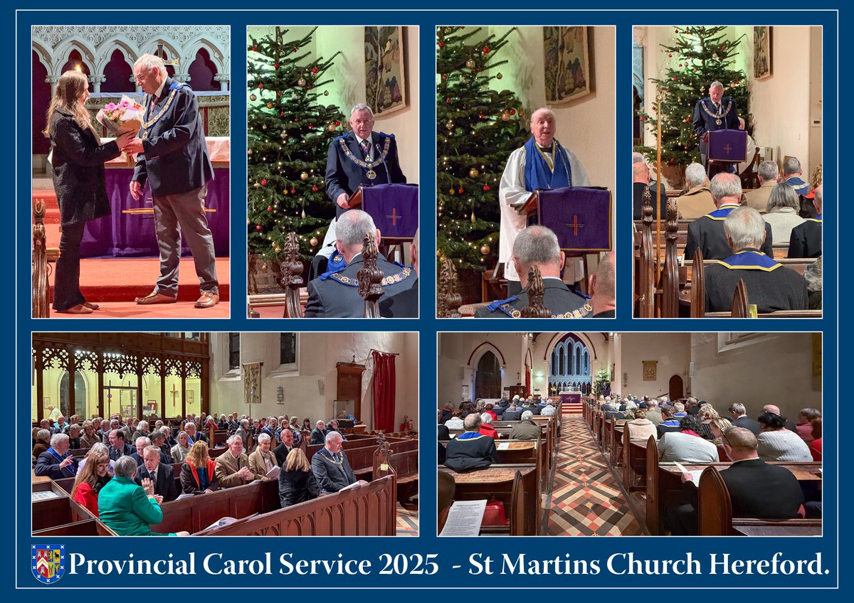 Another very successful Provincial Carol Service at St Martins Church in Hereford.  Thank you to the High Sheriff,  all those Brethren and families that attended and all those that helped make it such a successful event.