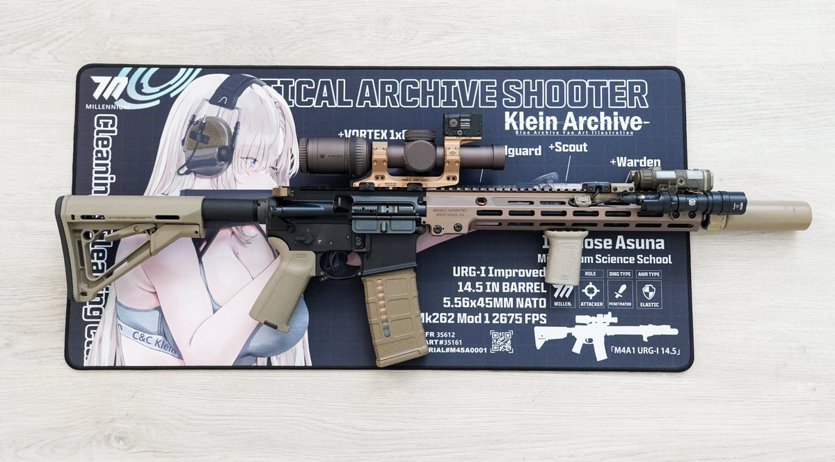 Finally got around to building a URGI with all the sales going around. Asuna made a good choice swapping from the Famas!

As always <a href="/FuryTomic/">FuryTomic</a> for selling the cool merch and <a href="/fifteen_199/">FTE</a> for drawing all the cool stuff.