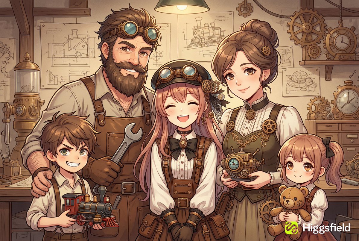 Family Photo Generation from Single Character Image — example 3