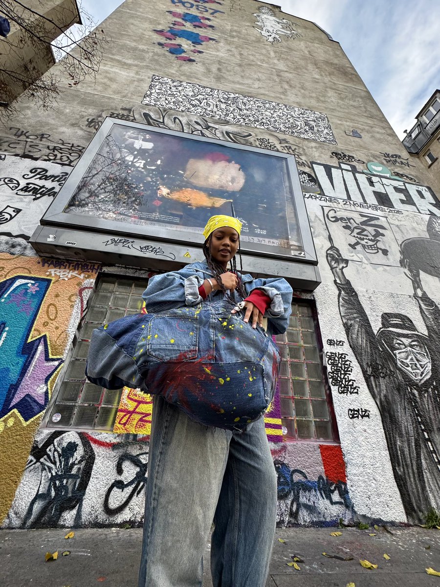 tiyaize's tweet image. J’ai créé un sac à partir de denim recyclé !
#design Ig : Bytiyz