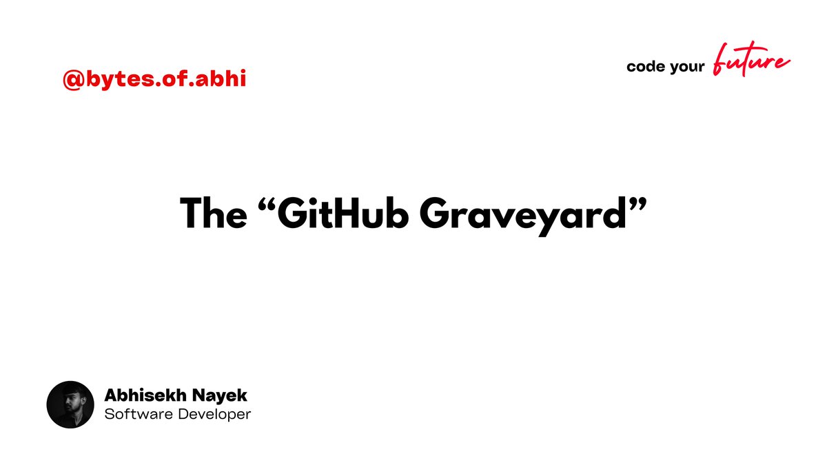 byteofabhi's tweet image. I checked my GitHub today. 
I have 40 repositories. 
3 are live, working projects. 
37 are half-finished, broken, or empty.

Read: shorturl.at/hbQoG

Follow my Journey: @byteofabhi 

#byteofabhi #sideprojects #learningbydoing #github #growthmindset #developers #coding
