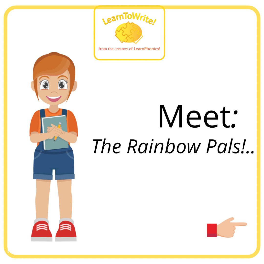 Learn_Phonics's tweet photo. The Rainbow Pals! This is another one of the fun letter families from the LearnToWrite! handwriting scheme! They all go:  down, back up! Over the rainbow! Find out more about LearnToWrite! (Link in bio) and get in touch to arrange a free online meeting or training session! https://t.co/qSrBmvUe03