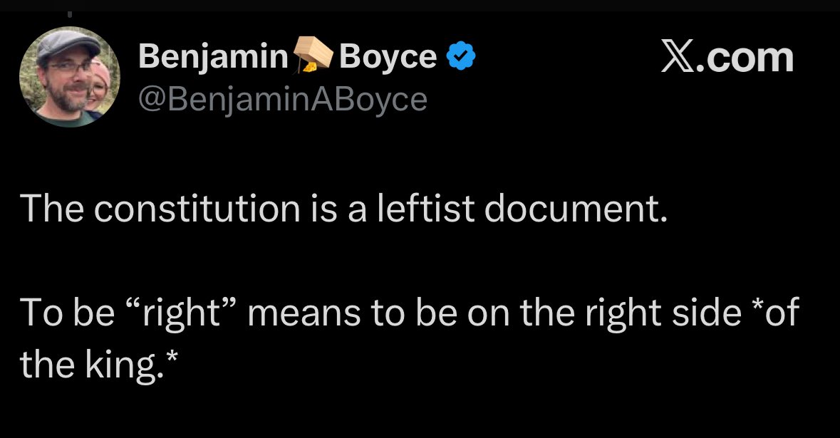 Trying to reframe the Christian American Right as an anti-Constitution, pro-monarchy movement is insane, but it’s refreshing to hear a post-liberal finally just admit it plainly.

The American Christian Right is unique. It’s a different thing entirely from the European Right, and