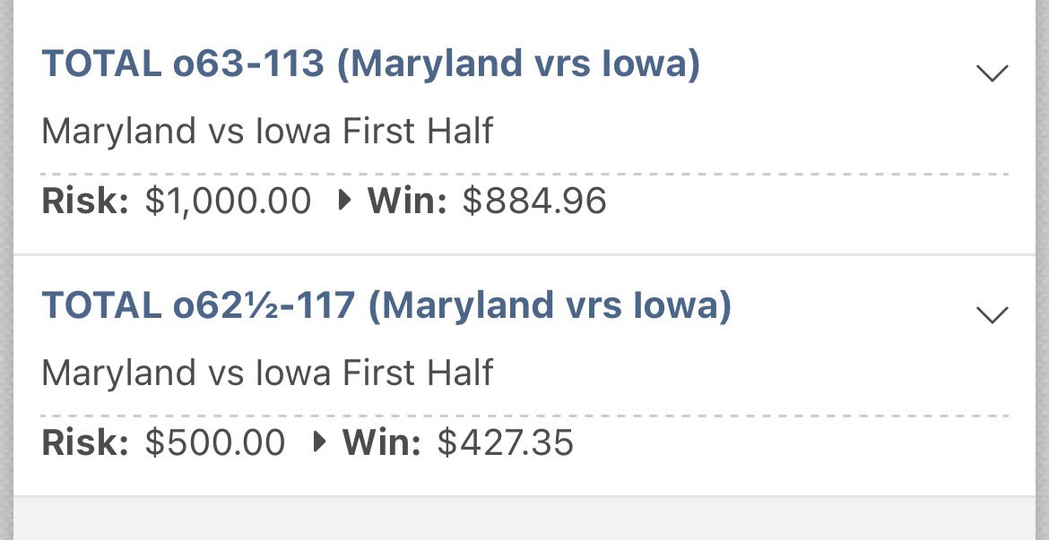 2ndHalfPlays's tweet photo. $2,000+ 💣 Biggest Play of the Season 

Maryland vs Iowa 1st Half Over 62.5 / 63  

4pm ⏳ https://t.co/BnGLudhbqZ