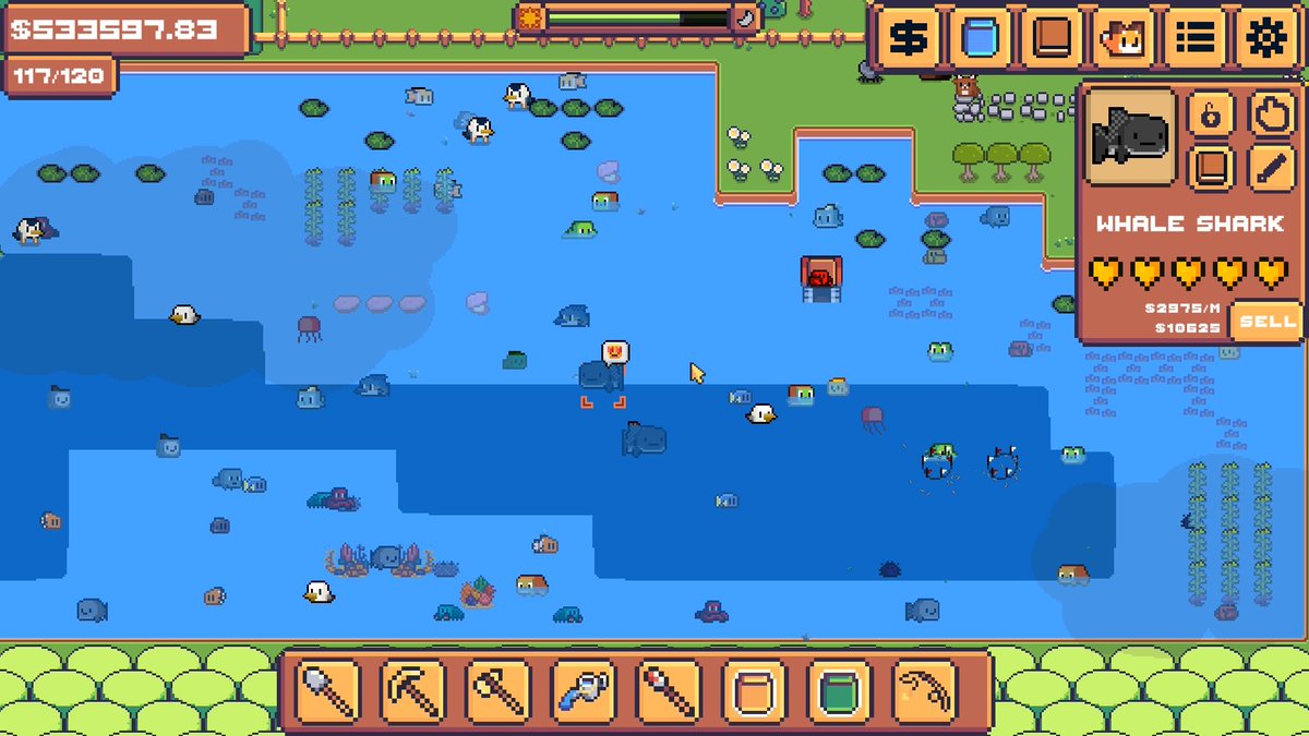 rule_iron's tweet photo. Wildseed - a relaxing gardening game/creature collector. With over 90 different animals to collect, from mice and deer to whales and lions - in habitats from meadows, savannah, oceans, tundra and more! #screenshotsaturday #indiegame #gaming https://t.co/WKyLKdOKUv