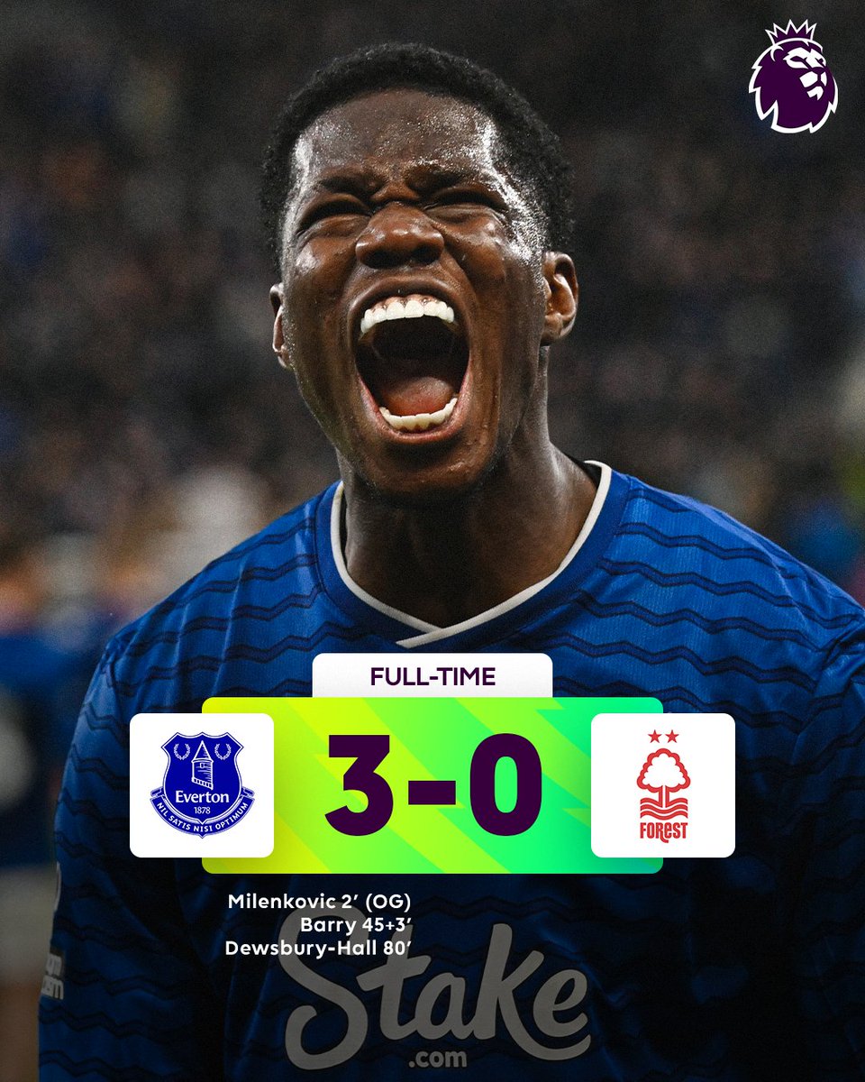 🔵 <a href="/Everton/">Everton</a> make it four wins in their last five matches and move up to fifth!