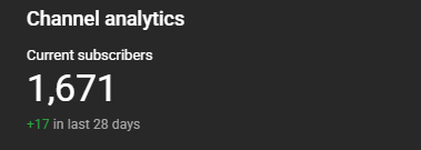 I come home from work today and I see that I've leapt from 1668 subscribers to 1771. Why thank you good sirs and ma'ams