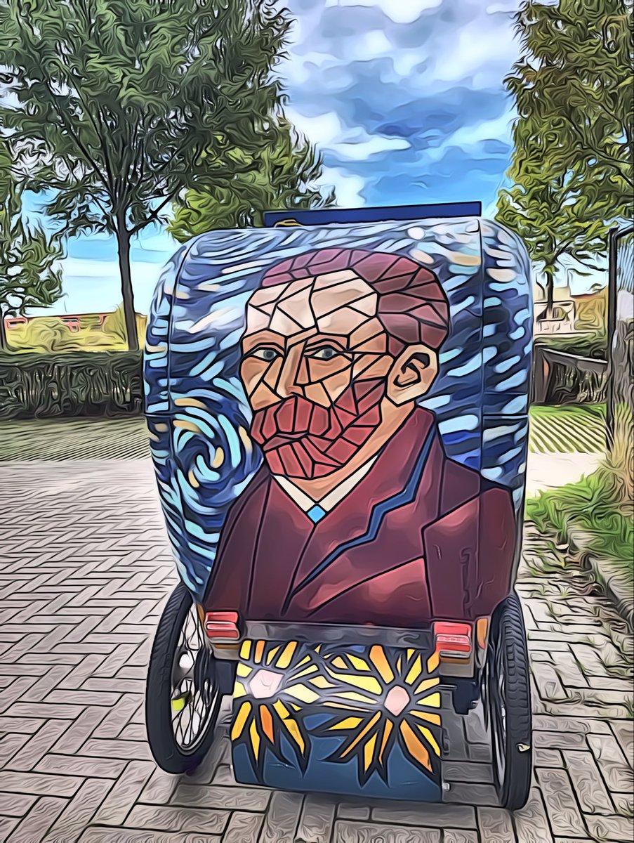 Art can be found just about everywhere in Tilburg, including on the eco-conscious bike taxis.